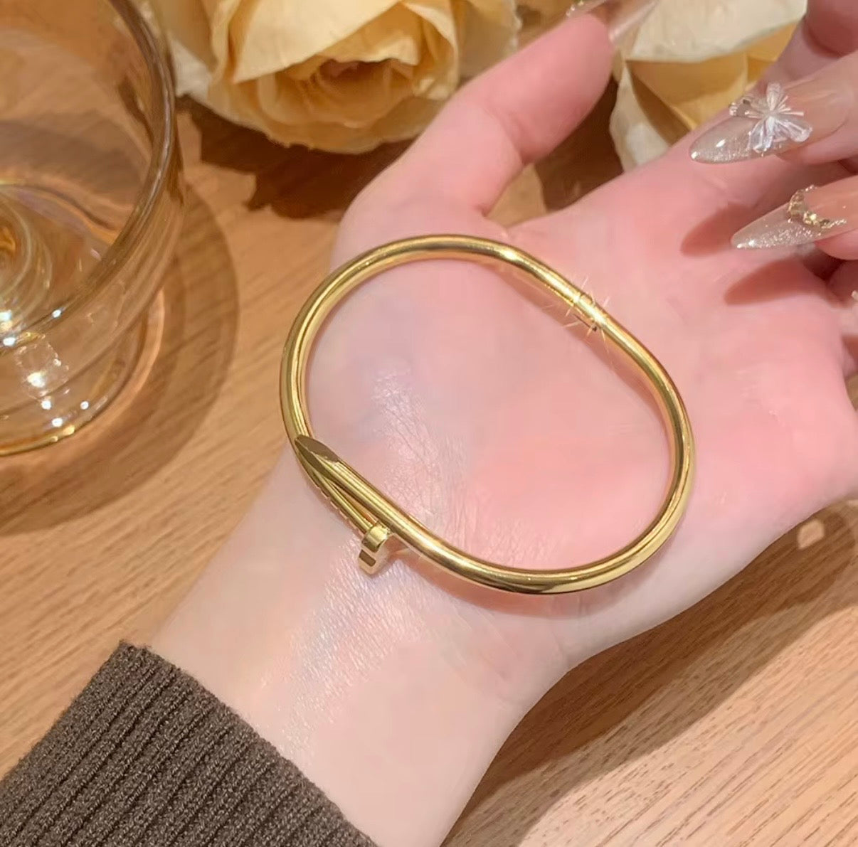 Nail Cuff Bangle