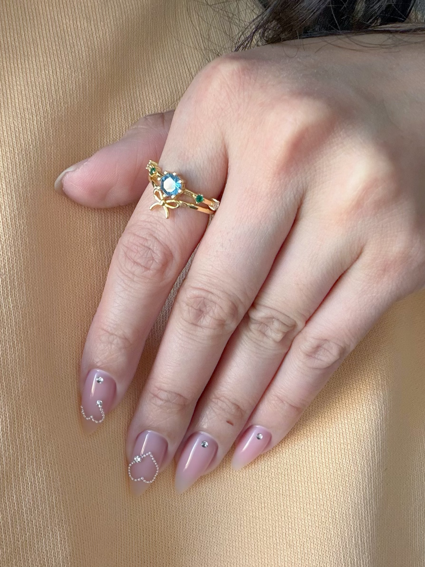 Love Knot Ring- S925 Sterling Silver, 18K Gold Plated, Zircon